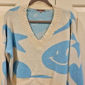 women's bailey rose cream long sleeve sweater